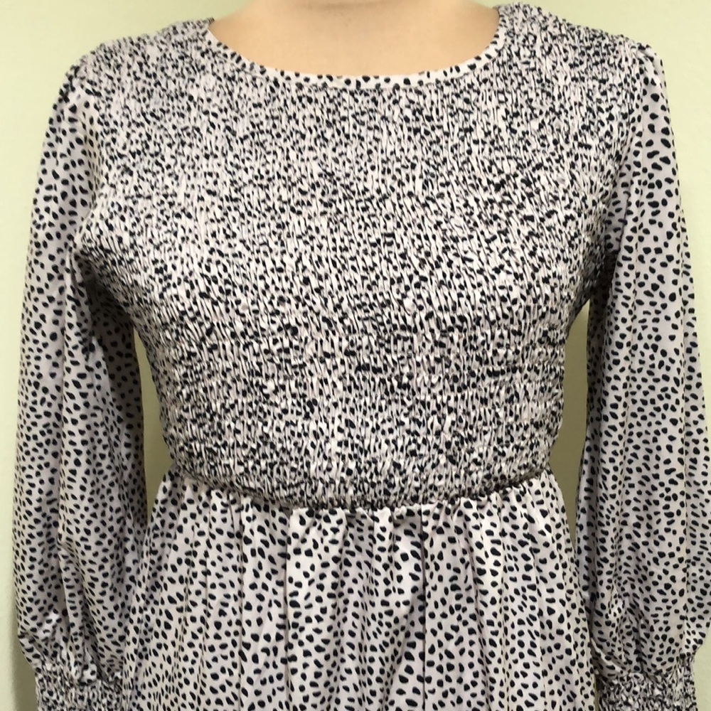 Francesca’s Collection Maxi Dress Size Medium Beige Cheetah Animal Print - Picture 3 of 9